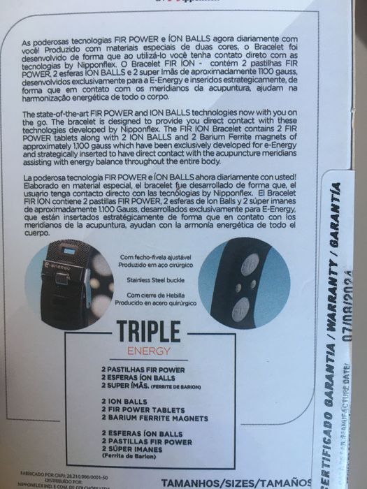 Bracelete magnético Niponflex