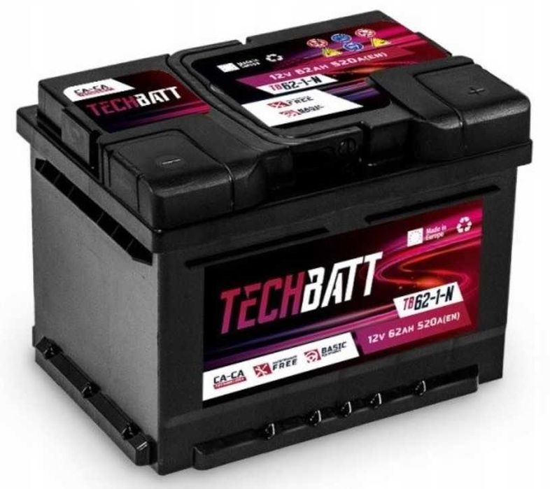 akumulator techbatt 62ah/540a