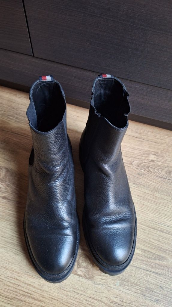 Sztyblety Tommy Hilfiger 39 skóra ryłko