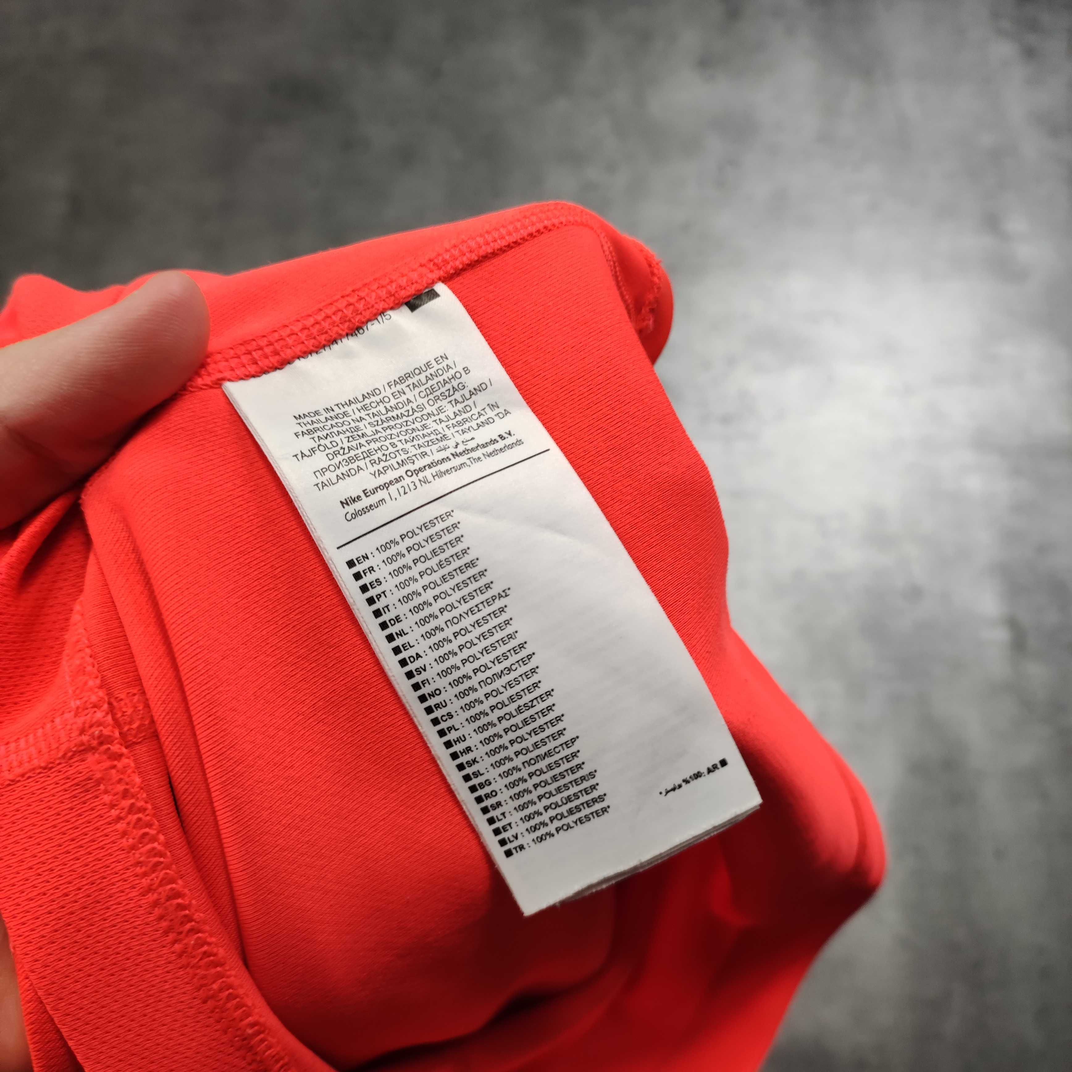 MĘSKA Koszulka Długi Rękaw Neon Pomarańczowa Nike Sport Running Bieg