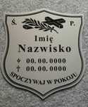 Tabliczka tablica krzyż grób nagrobek cmentarz