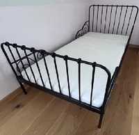 łóżko dziecięce IKEA MINNEN czarne + materac