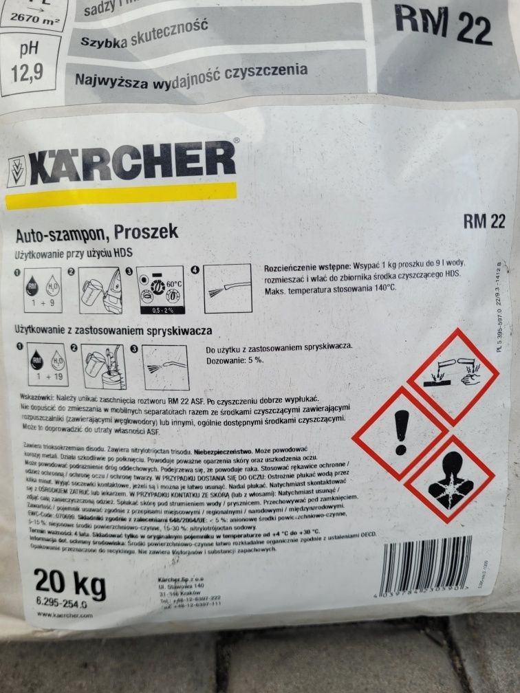 Szampon alkaliczny w proszku Karcher RM 22 20kg