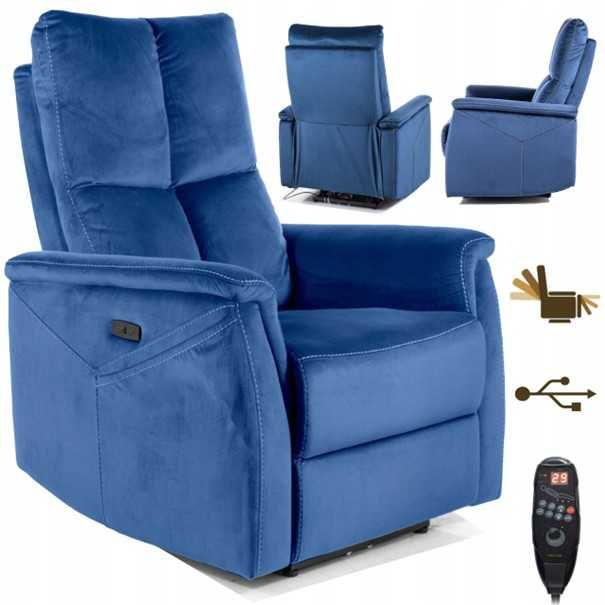 Fotel elektryczny rozkładany masaż, podgrzewanie 800 zł