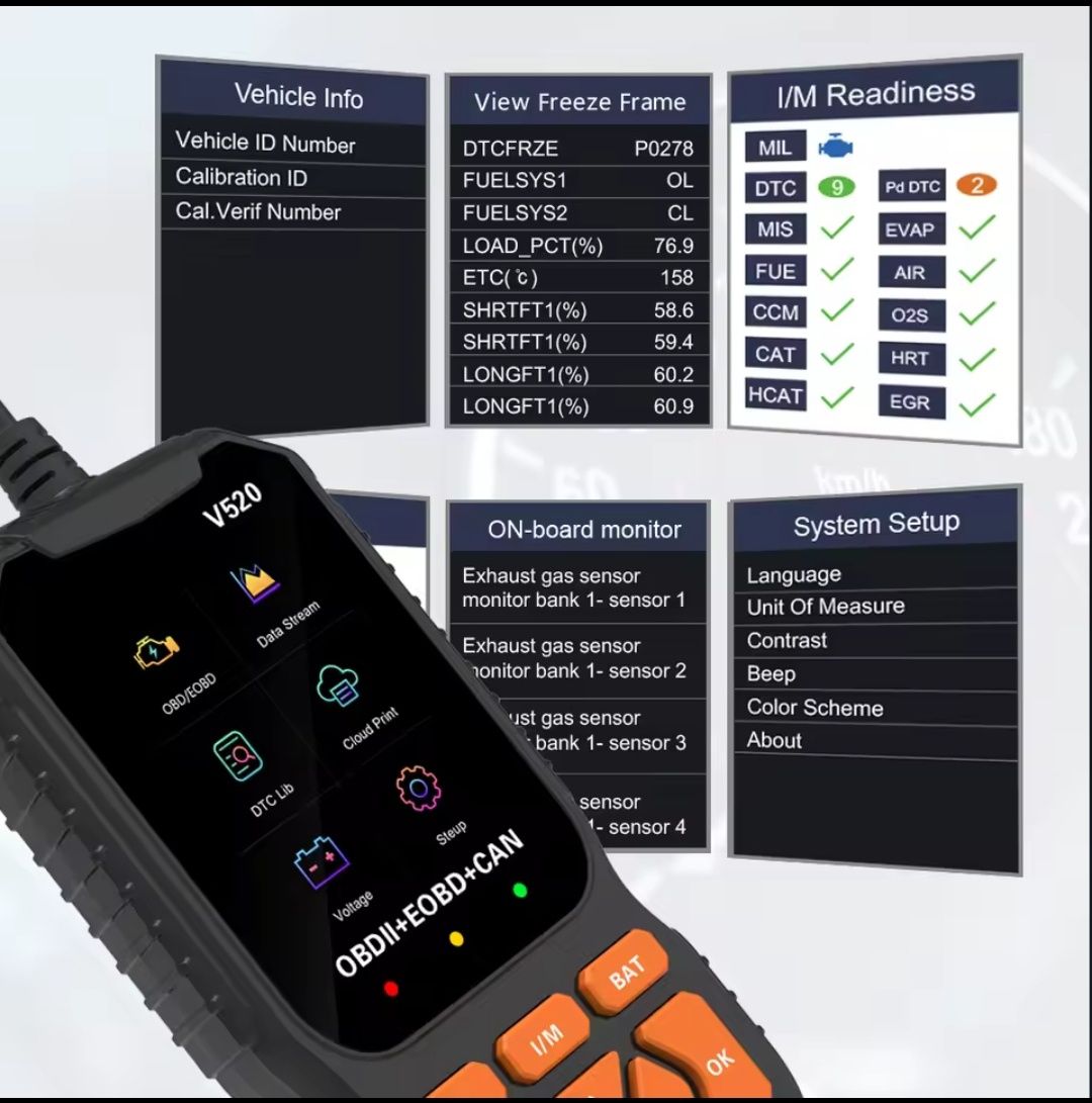 900грн + олх комісія Автосканер OBD2 | Модель V520 2024 | Повна діагно