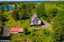 Dom na działce 65 arów, dostęp do jeziora i pomost – Pasym, Mazury