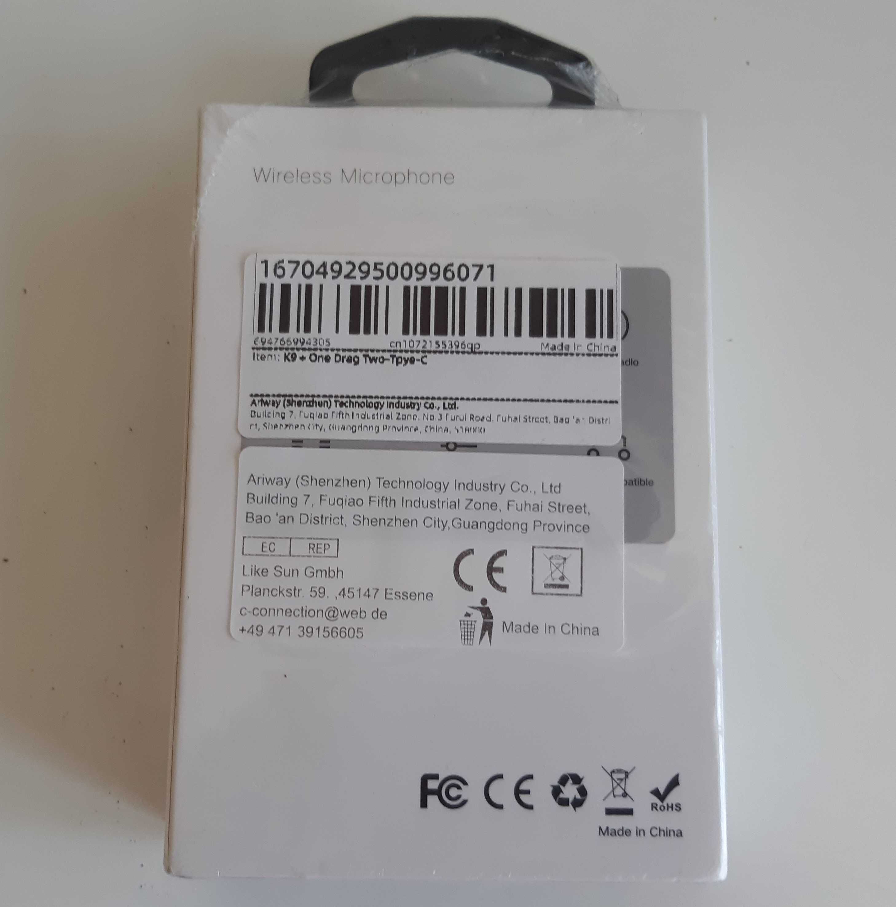 Kit 2 Microfones Novos s/ Fios Lapela Wireless ligação Usb-C