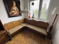 Drewniany narożnik kuchenny retro PRL • ławka 1,88m x 1,47m