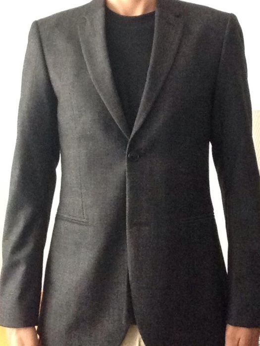 Blazer de fato em la HM Slim fit 46 preto mesclado qualidade premium