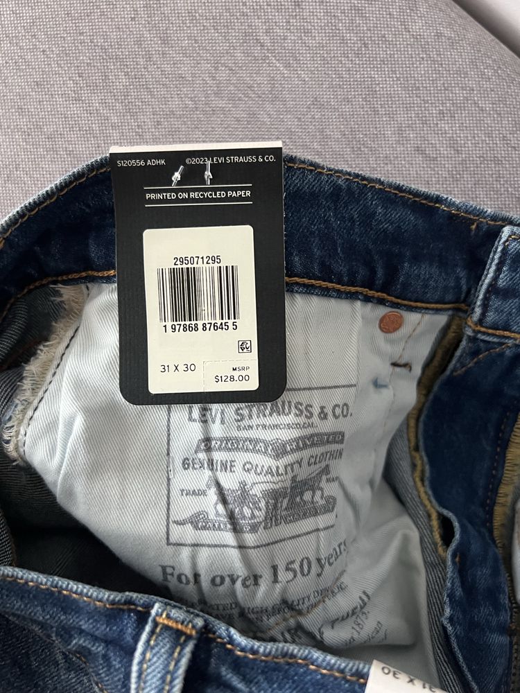 Чоловічі джинси сині оригінальні Levi’s 501 Straight fit