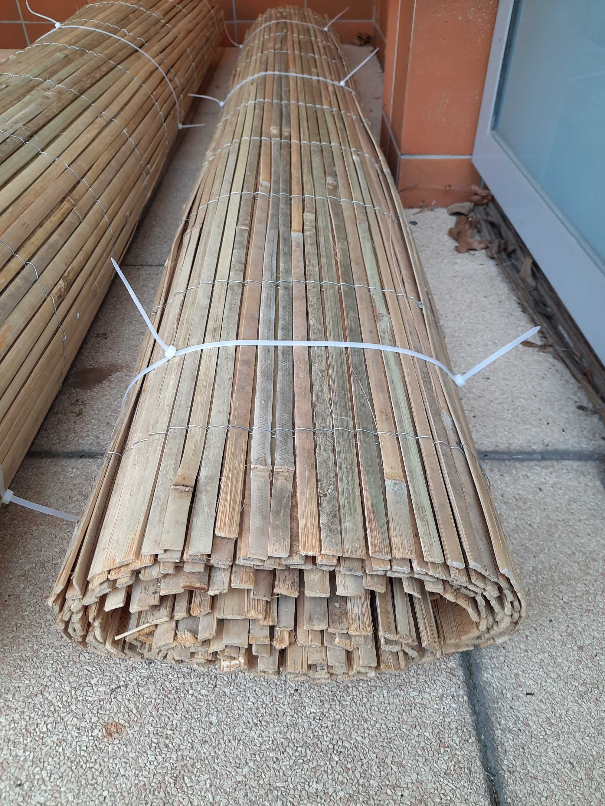 Płot osłona bambusowa 2m x 12m material naturalny