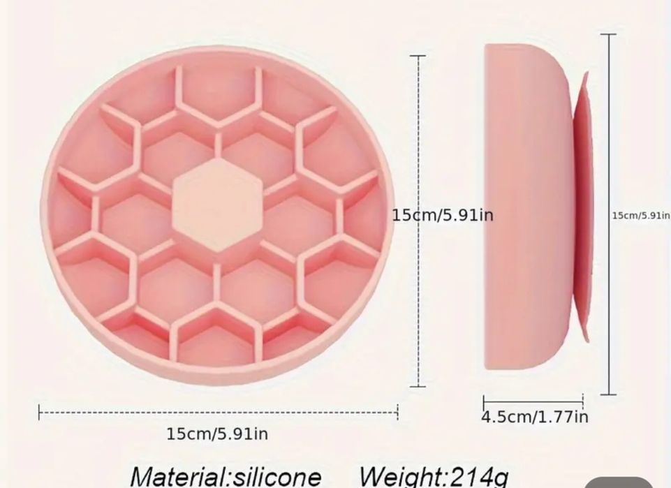 Różowa miska spowalniająca jedzenie dla psa