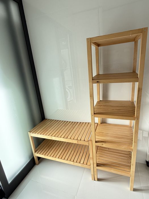 Estante e banco bambu Ikea