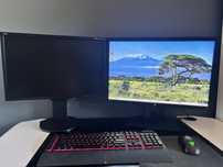 Komputer Ryzen 5 5600G + GTX 1660 SUPER, 16GB RAM, SSD 1TB + 2 monitor