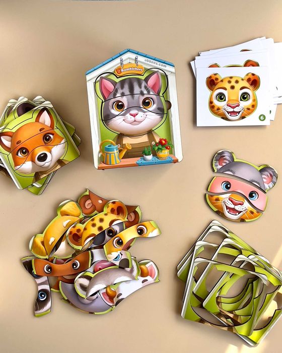 Drewniane puzzle "Zbieraj zwierzęta"