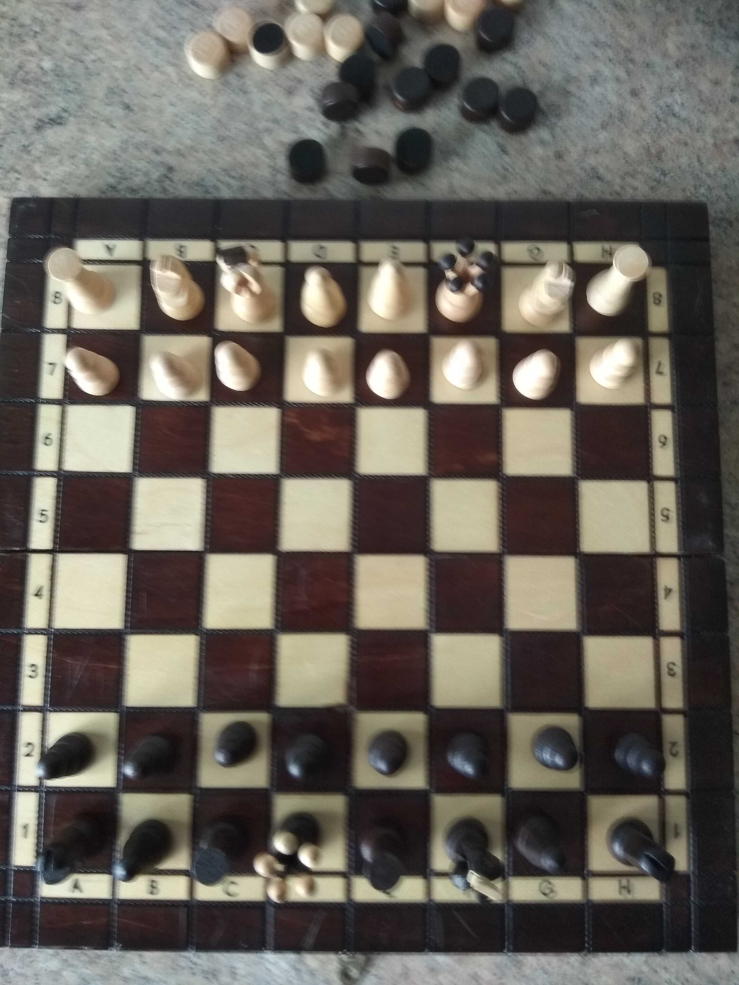 Warcabo-szachy drewniane