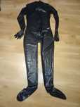 926/ Kombinezon S unisex damski catsuit lateks latex 0.4 mm stopy ręce
