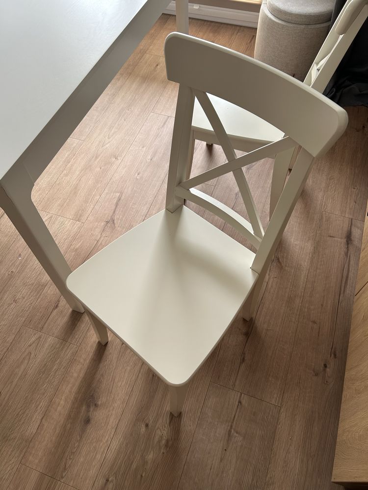 Zestaw Ikea - Stół Ekedalen 120/180x80 + 4 krzesła Ingolf