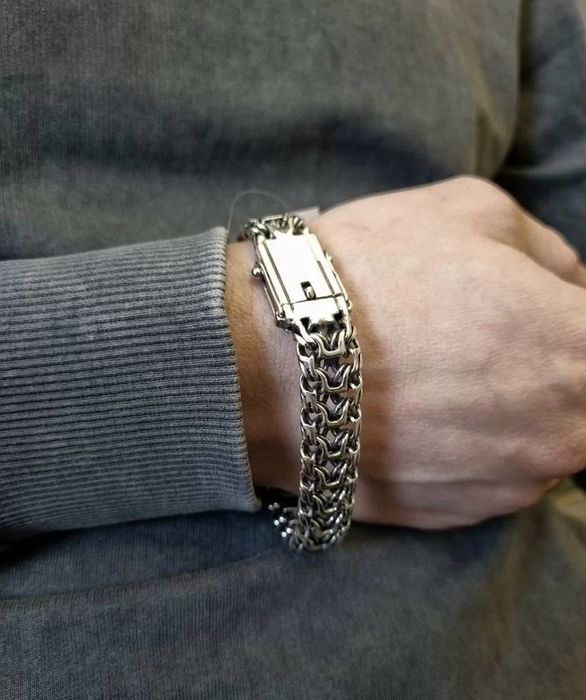 ИМПЕРАТОР Серебряный браслет Вес 55 - 60грамм  925пр