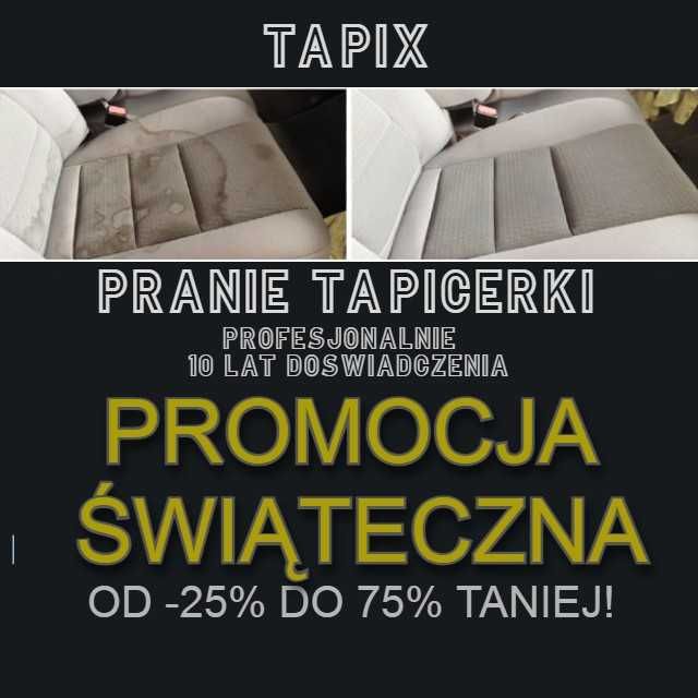 PROMO! od -25% do -75% taniej. Pranie tapicerki meblowej Dojazd gratis