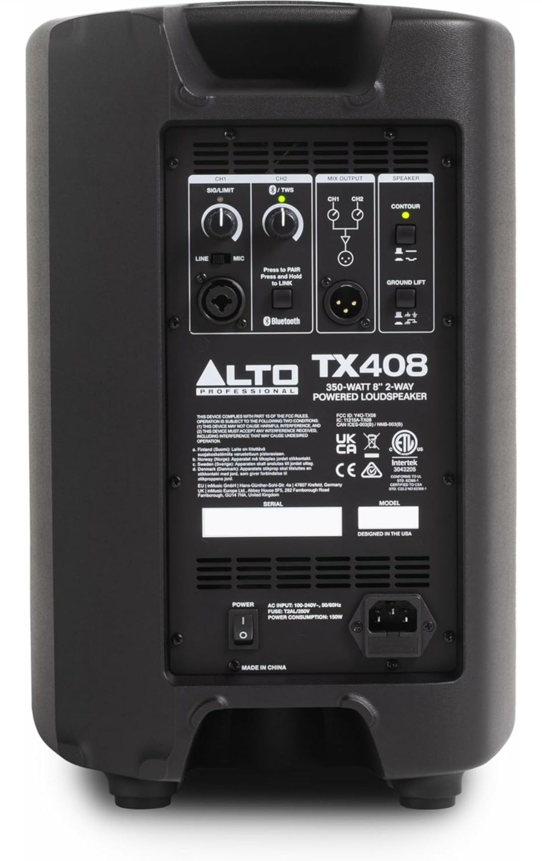 Coluna amplificada Alto tx408