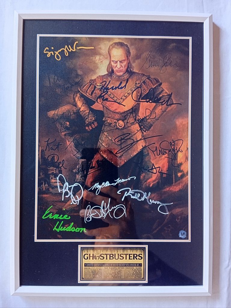 Moldura Filme Ghostbusters 2 com Autógrafos (A4)
