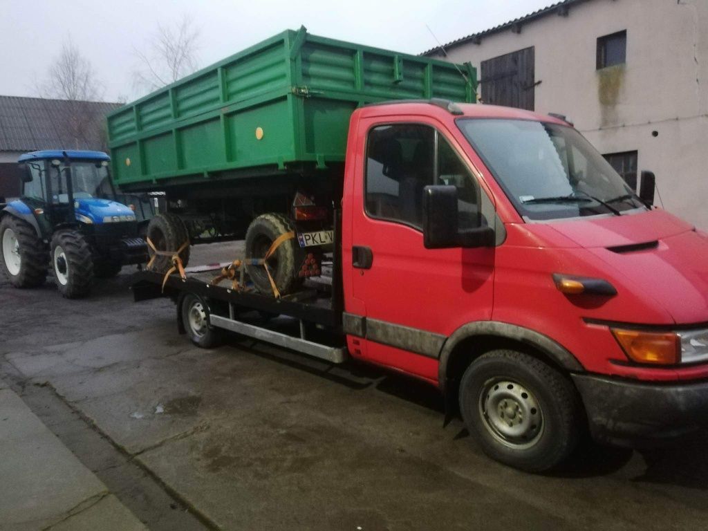 Auto laweta transport maszyn pomoc drogowa Ursus C330 i c360  pług