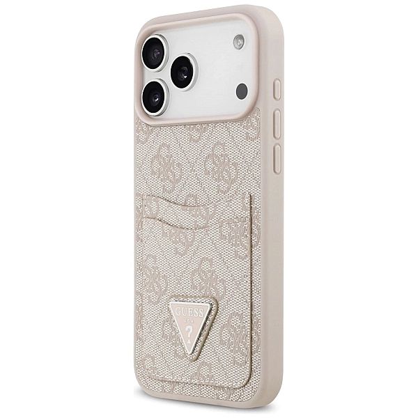 Etui Guess 4G nauble Card Triangle na iPhone 17 Pro Max - różowe