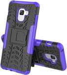 1832. Etui pancerne na telefon Samsung Galaxy a8 plus fioletowe
