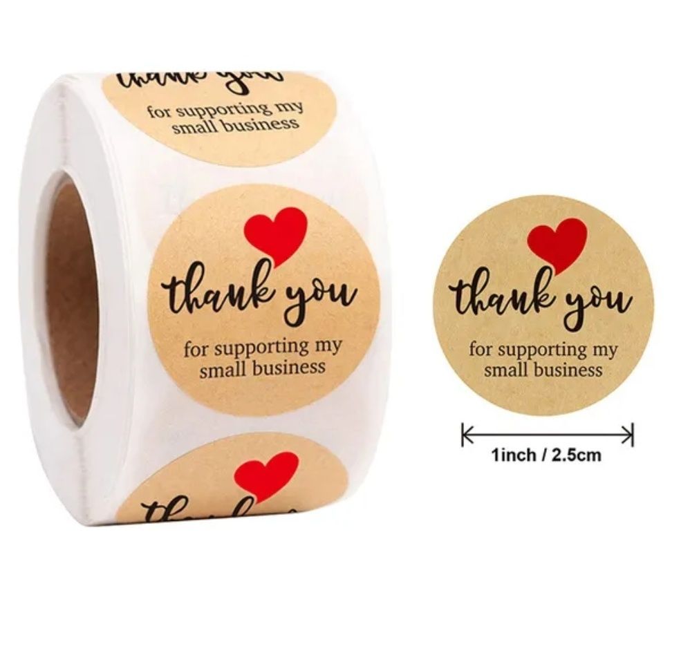 Наклейки, стікери Thank You Hand Made, Хенд Мейд,