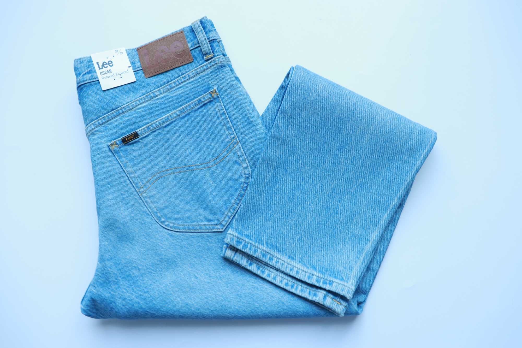 LEE OSCAR W32 L32 męskie spodnie jeansy relaxed tapered nowe okazja