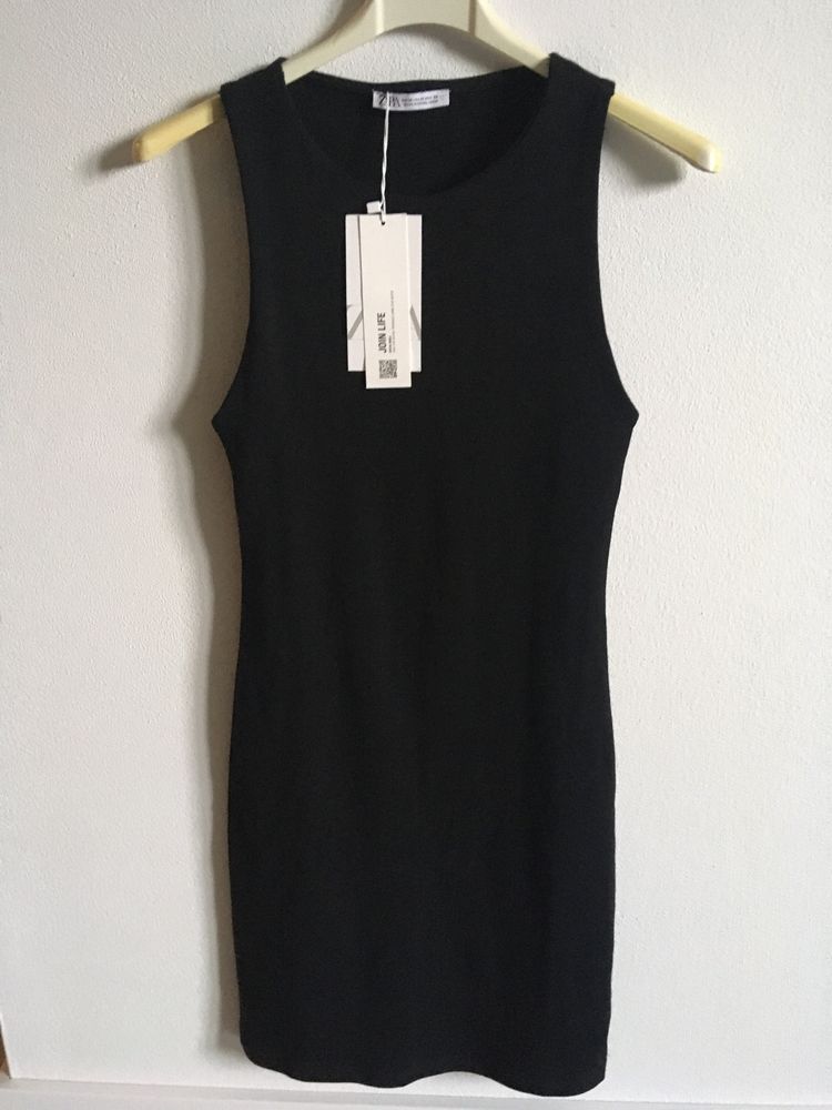 Czarna mini basic Zara 38 M sukienka nowa