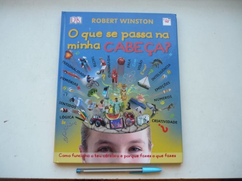 Livro juvenil O que se passa na minha cabeça? Conheces o teu cérebro?