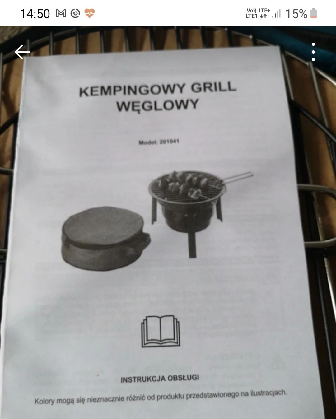 Gril kempingowy przenośny na węgiel