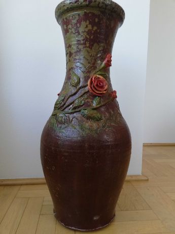 Duży gliniany wazon PRL  69 cm wysokości - do renowacji