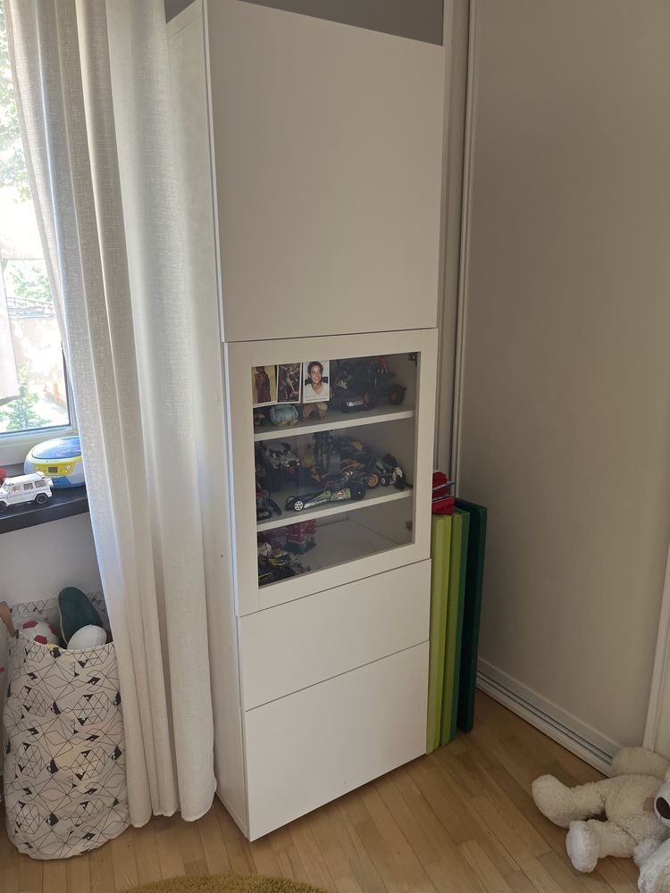 Ikea Besta 3 moduły - szafka, witryna i 2 szuflady