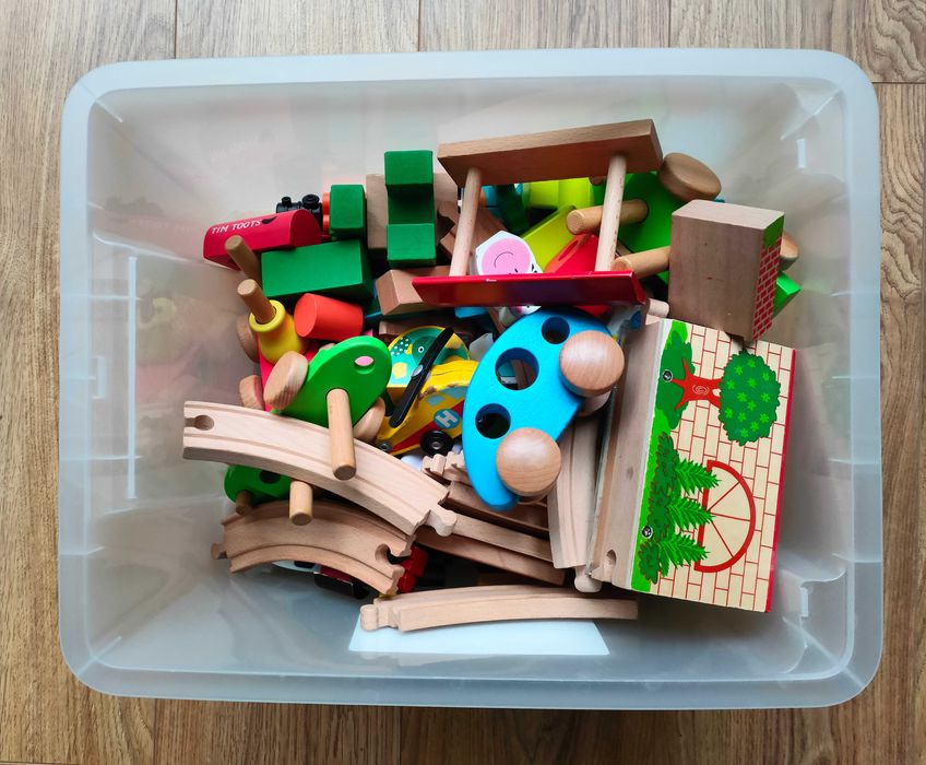klocki drewniane dla dzieci 1-3