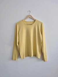 Jasnożółty żółty cienki sweter na wiosnę plus size 44 46 xxl xxxl