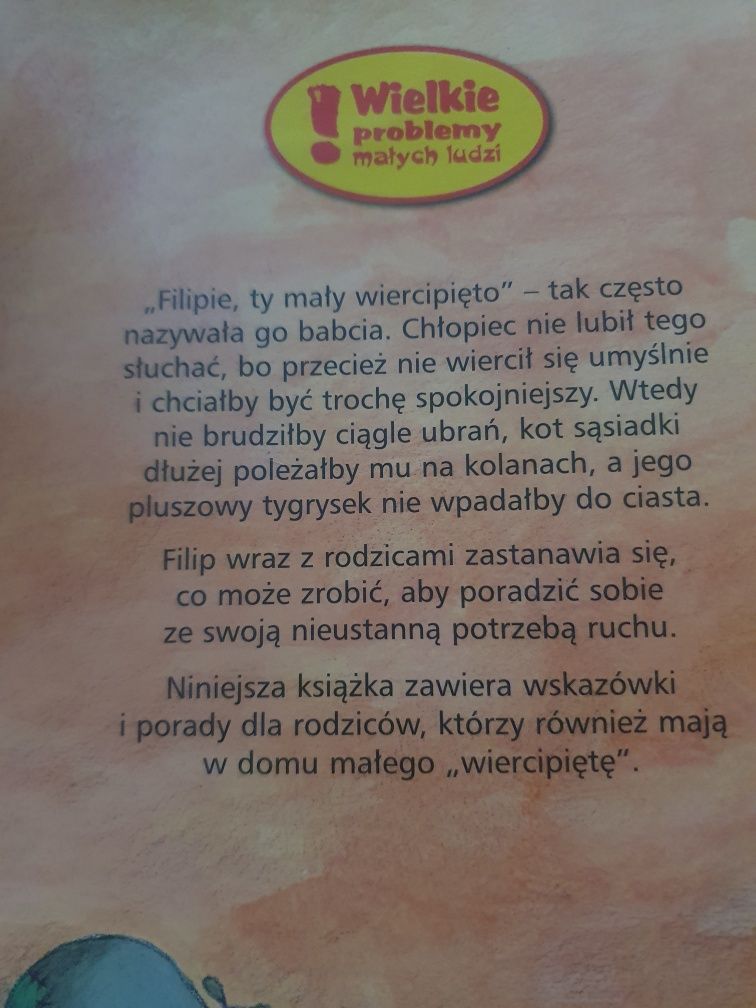 Książka "Filip - mały wiercipięta" R. Künzler-Behncke, M. Tophoven