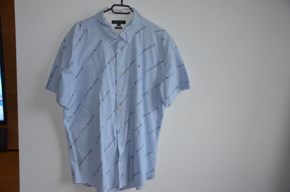 koszula Tommy Hilfiger r. XXL błękitna