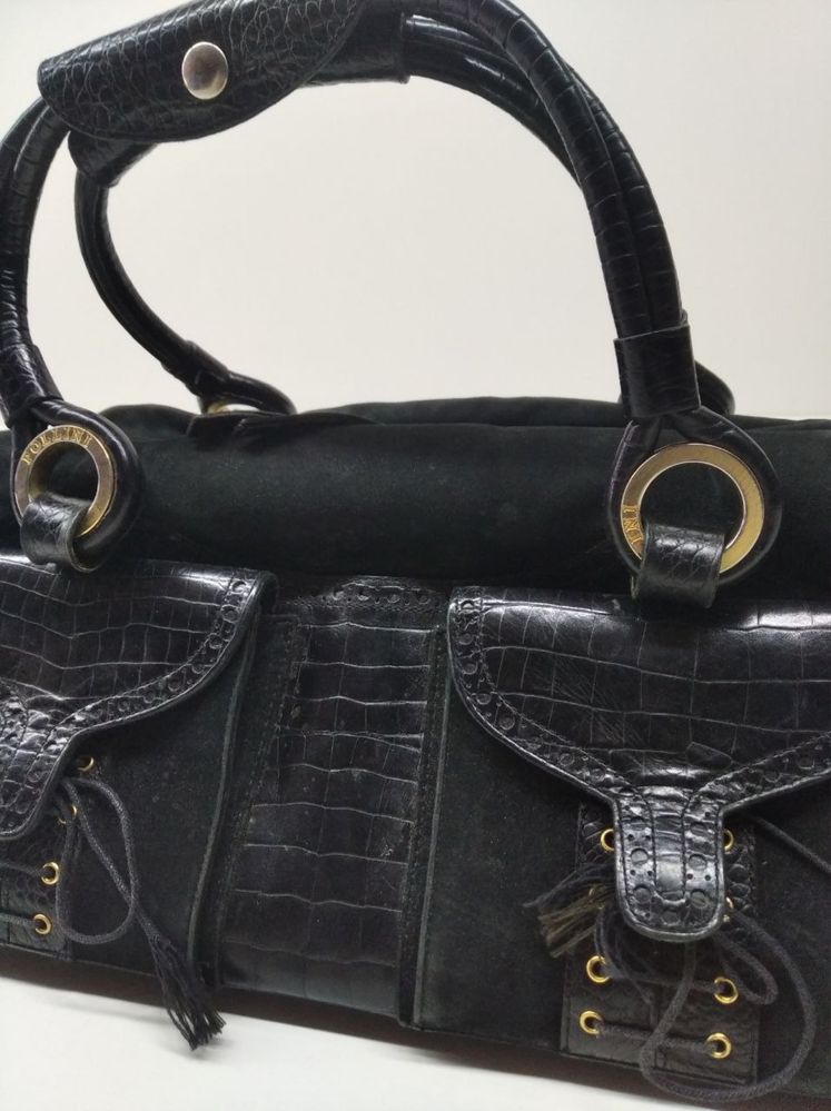 Сумка италия кожа замша Pollini оригинал