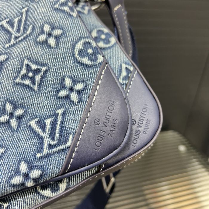 Louis Vuitton 3v1 3в1 мессенджер сумка мужская джинсовая синяя