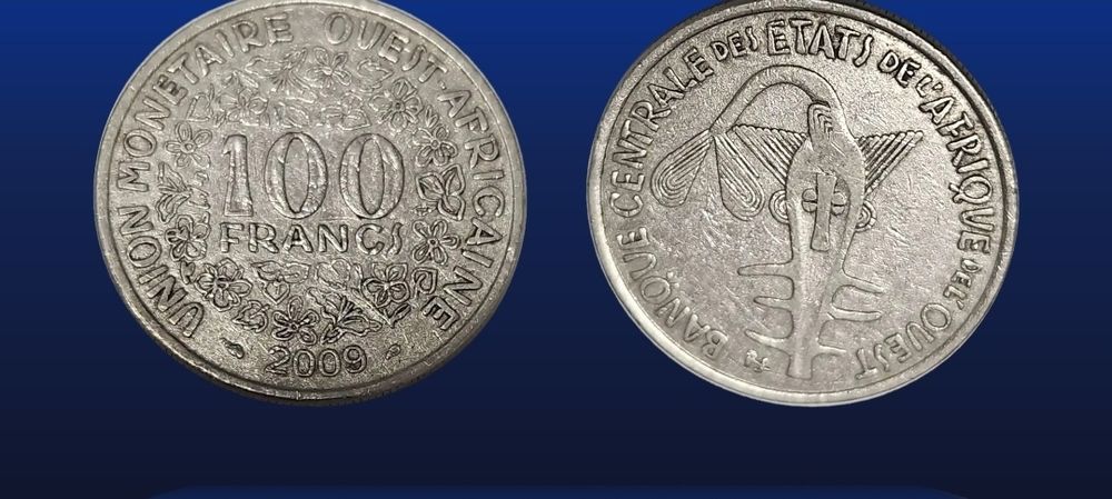 2 moedas 100 Francs western Africa