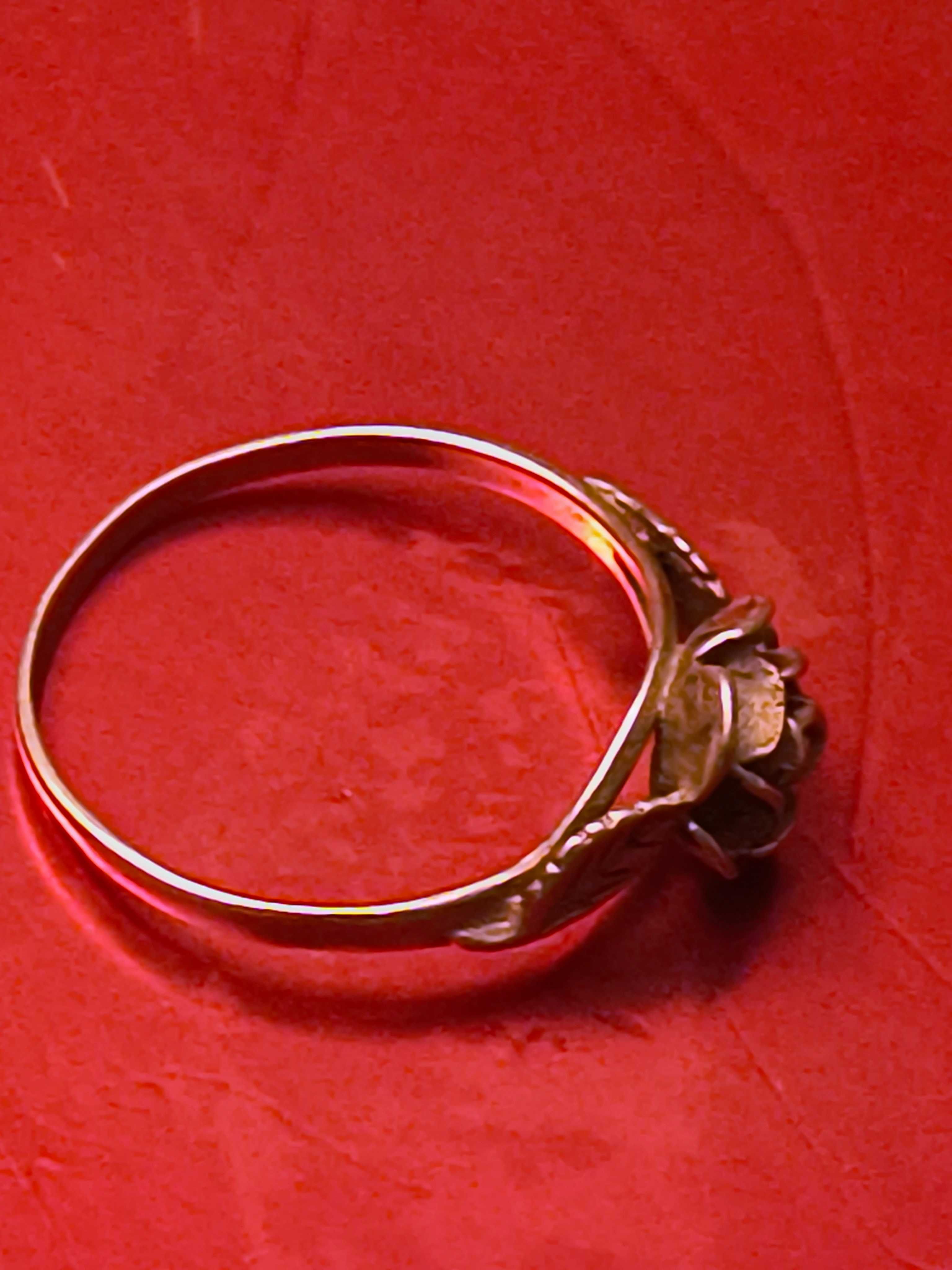 srebrny pierścionek róża vintage próba 925