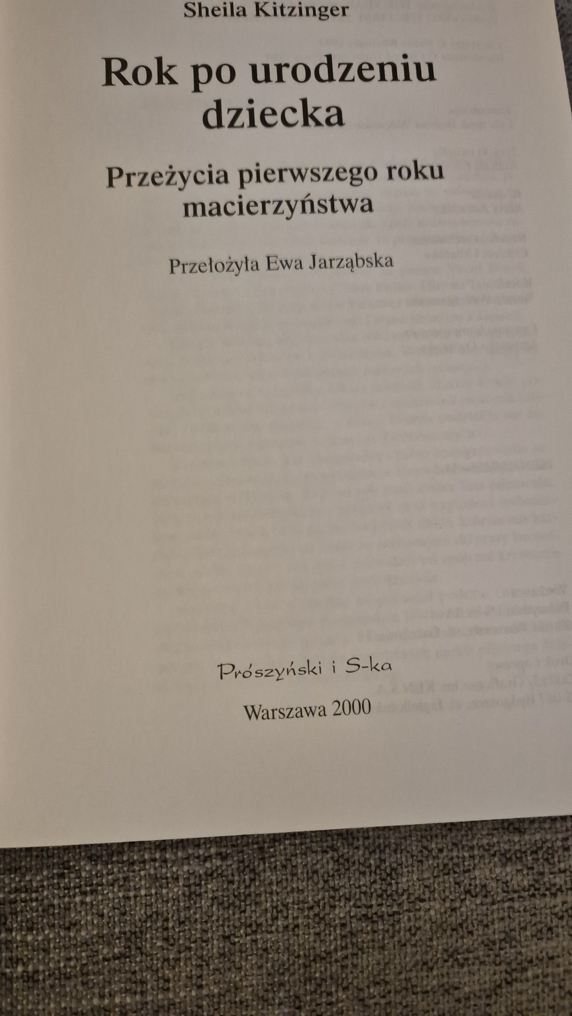 Sheila Kitzinger "Rok po urodzeniu dziecka"