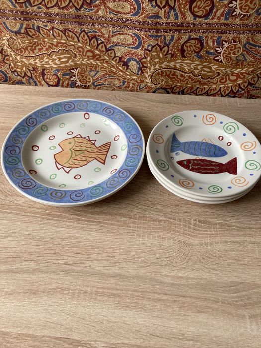 Porcelana kolorowa talerz plaski/gleboki kolekcja cc England