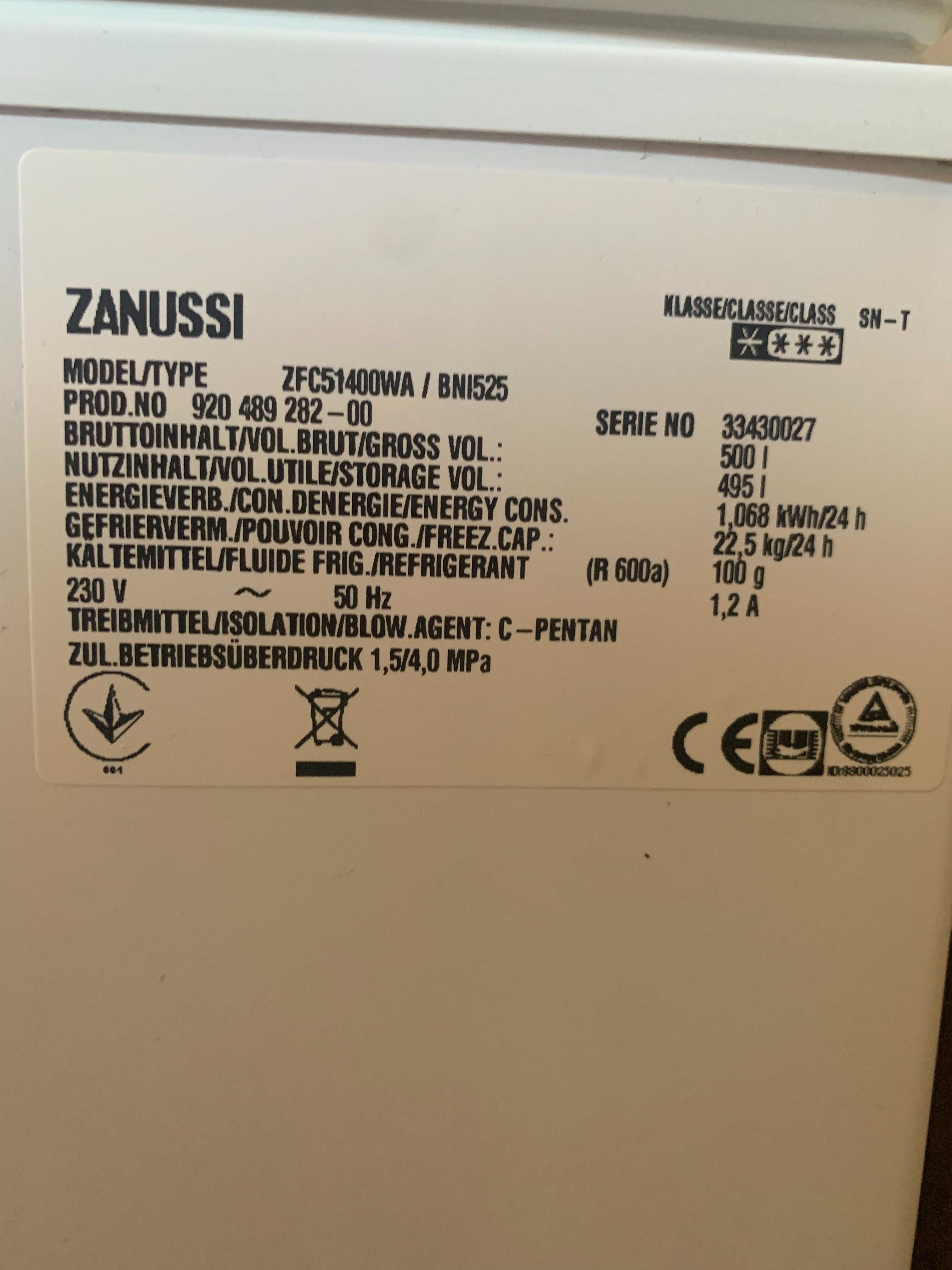 Морозильна камера Zanussi ZFC51400WA