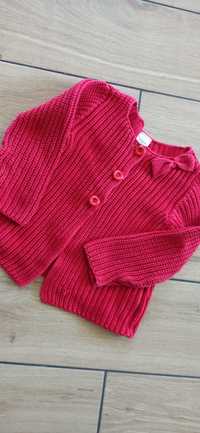 Sweter dziewczęcy zapinany dzianinowy Zara