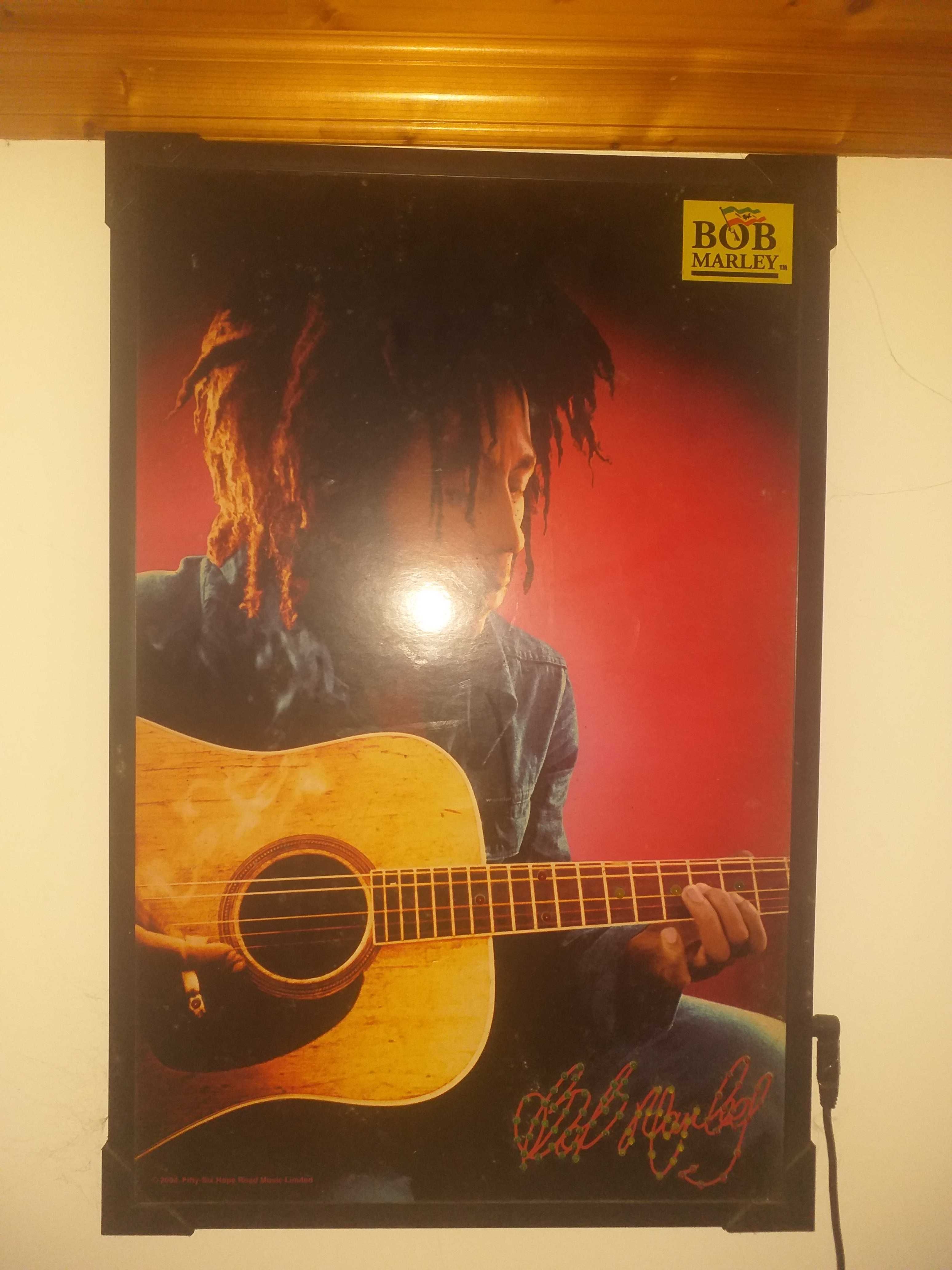 Quadro bob marley com luz