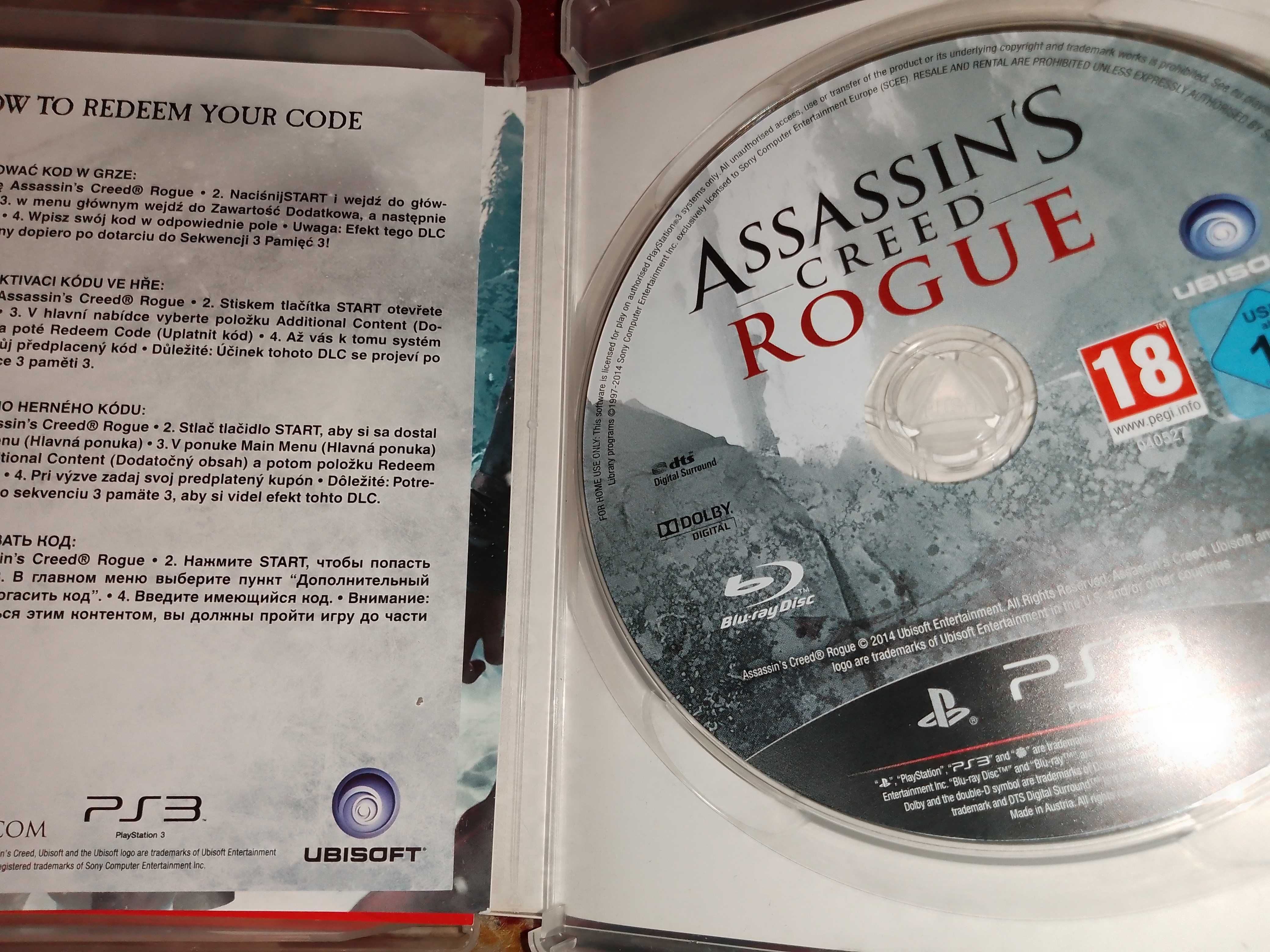 + Assassin's Creed Rogue PL + gra na PS3 polska wersja asasyn
